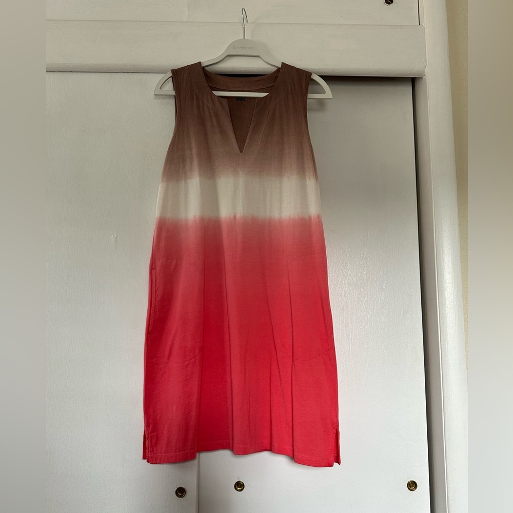 Lands' End Sleeveless Ombre Dress - Brown and Red